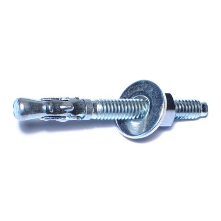 Midwest Fastener Wedge Anchor, 5/16" Dia., 3" L, Steel Zinc Plated, 50 PK 07615